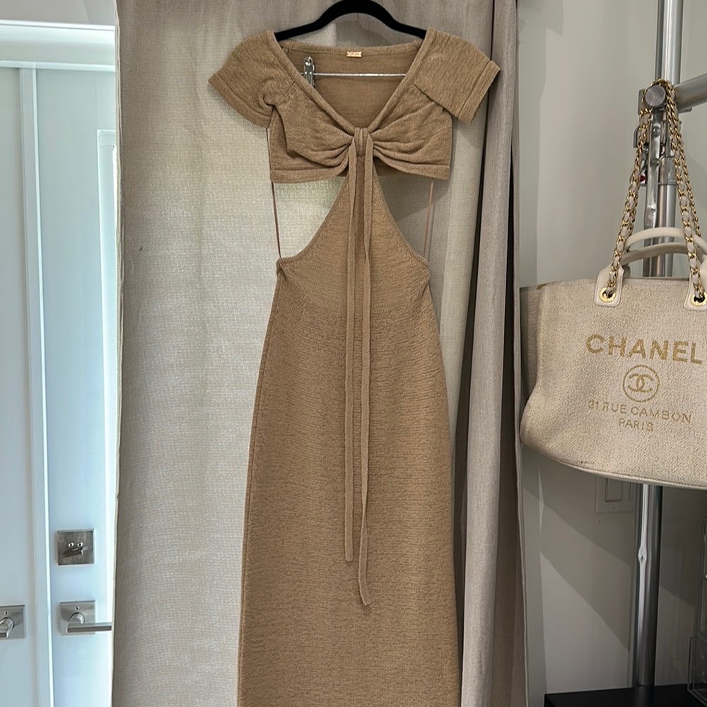 Cult Gaia sand cutout dress never worn (without tags)